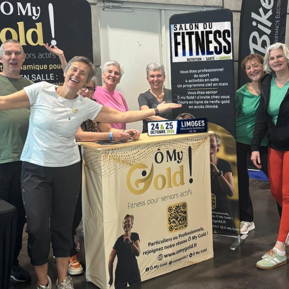 L'équipe Ô My Gold ! sur son stand au Salon du Fitness de Limoges