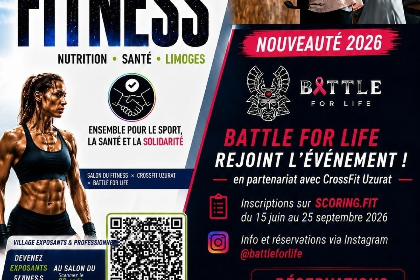 Affiche du Salon du Fitness, Nutrition et Santé de Limoges 2026